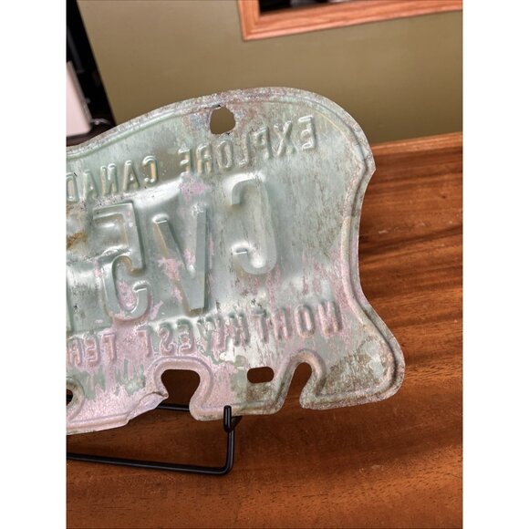 Vintage NORTHWEST TERRITORIES POLAR BEAR LICENSE PLATE Set # CV 512 - Picture 14 of 15